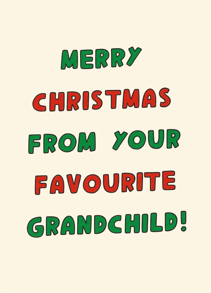Your Favourite Grandchild Christmas Card