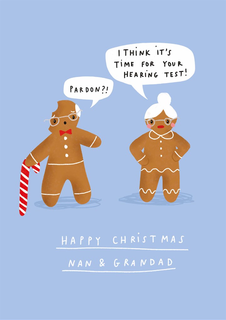 Nan & Grandad Gingerbread Christmas Card