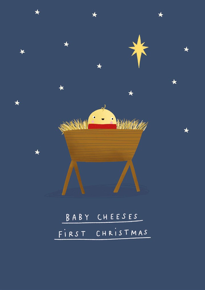 Baby Cheeses First Christmas Card