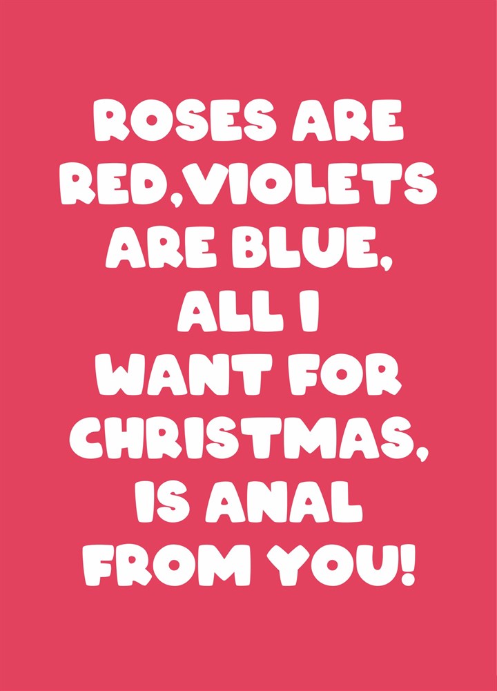 Anal Poem Christmas Card