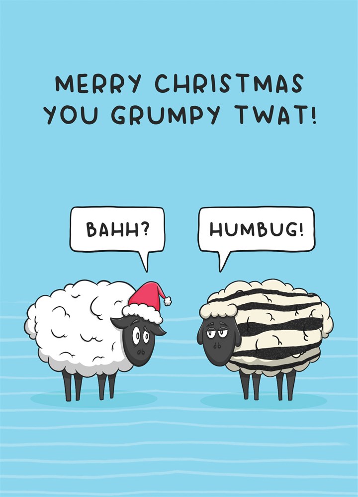 Bahh Humbug Christmas Card