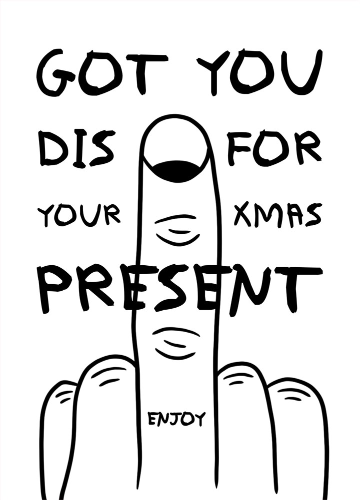 Middle Finger Christmas Card