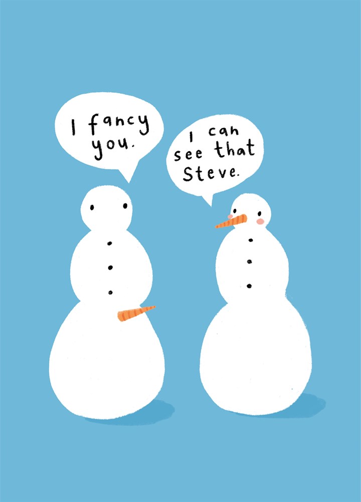 Fancy You Snowman Christmas Card