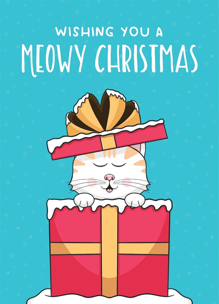 Meowy Cat Christmas Card