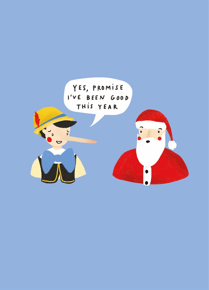 Pinocchio Good This Year Christmas Card