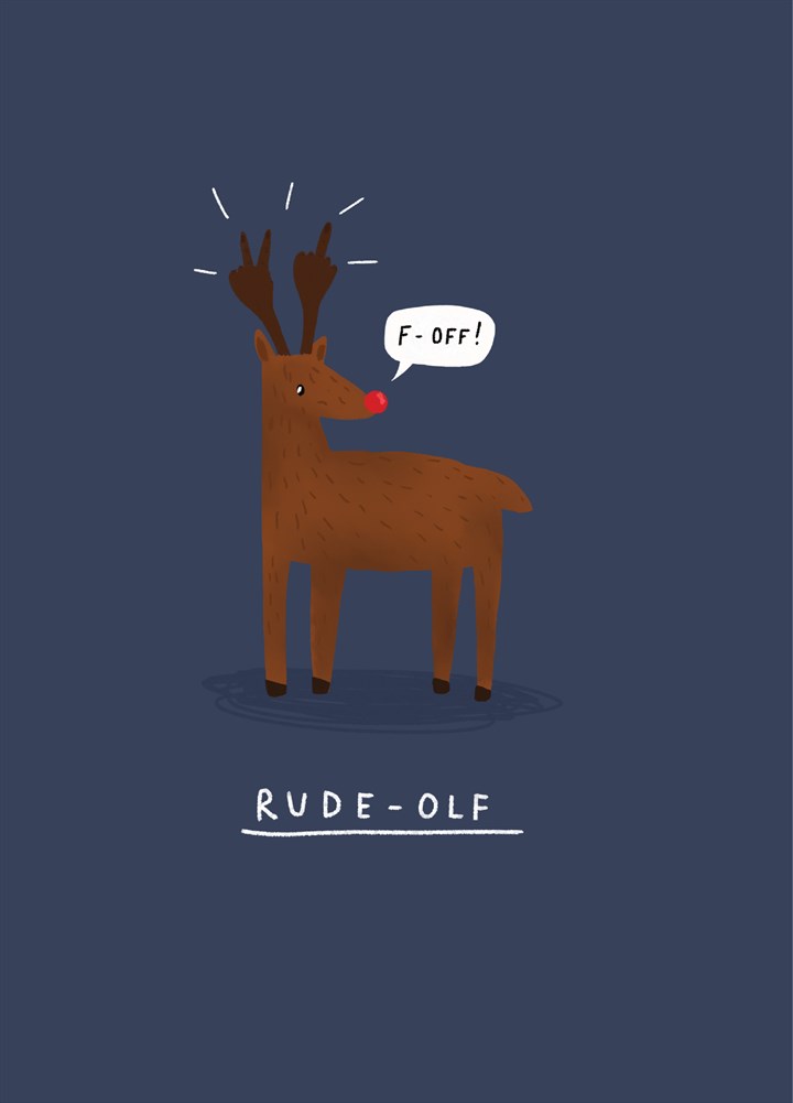 Rude-olf Christmas Card