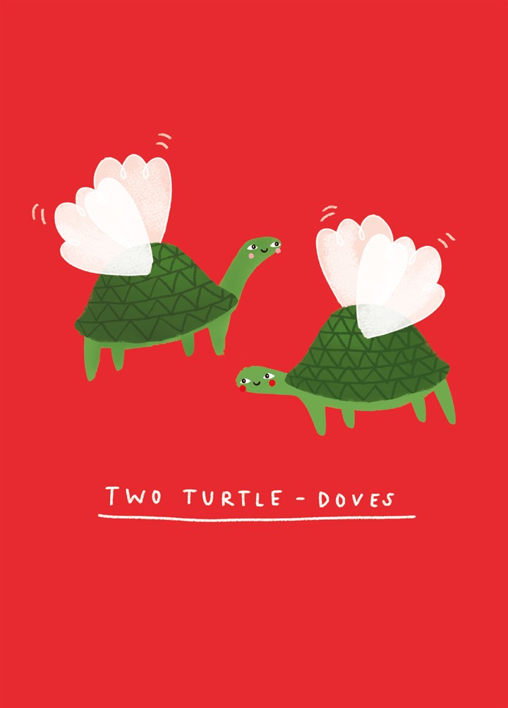 Two Turtle Doves Christmas Card