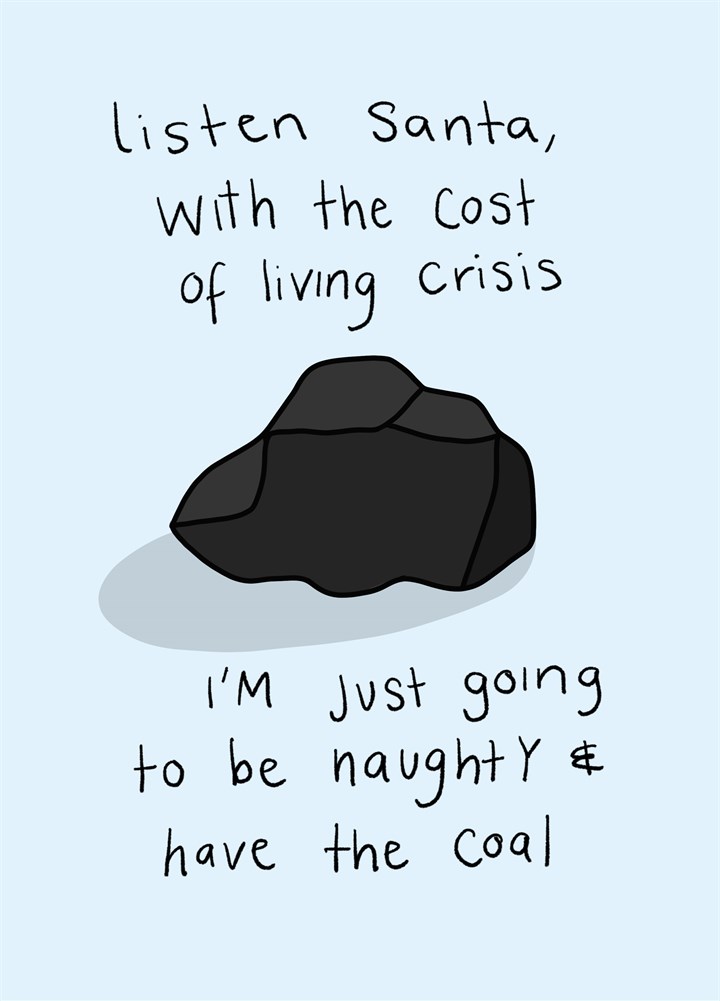 Coal Cost Of Living Crisis Christmas Card