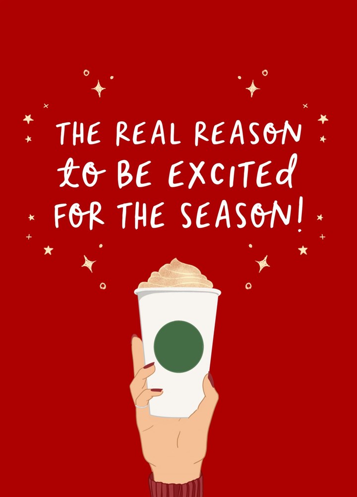 Starbucks Red Cups Christmas Card