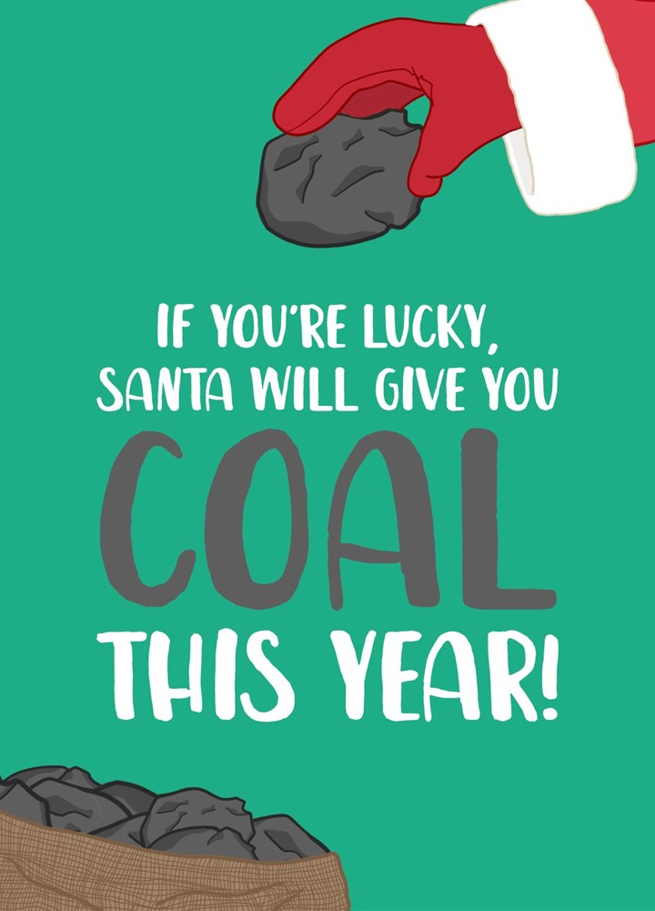 Funny Coal Christmas Card