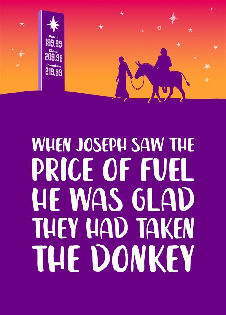 Funny 2022 Fuel Prices Nativity Card