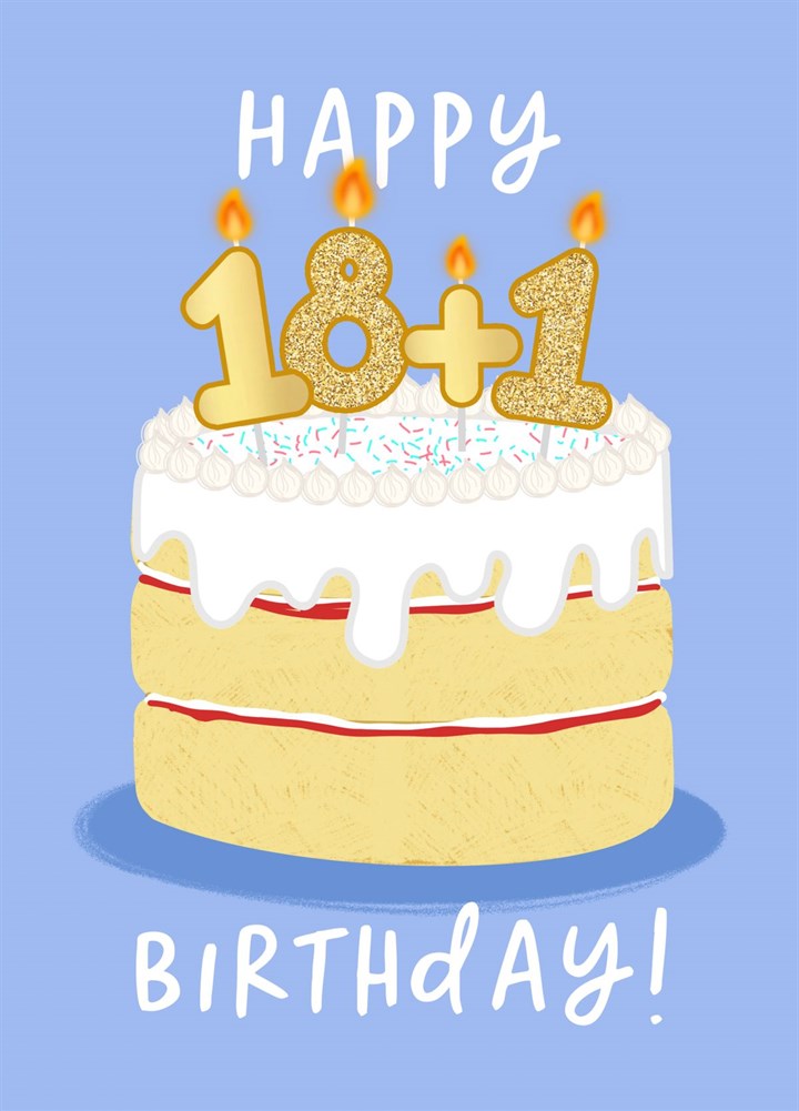18+1 Birthday Card (19th Birthday) Card