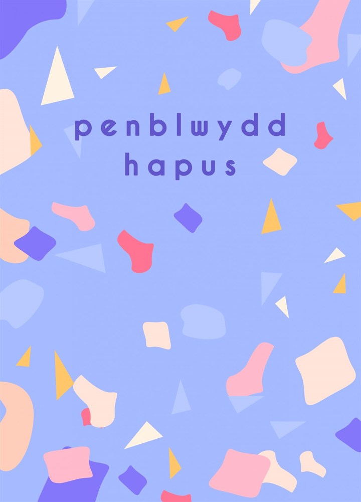 Penblwydd Hapus Lilac Ceramic Card