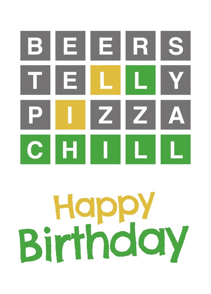 Birthday Wordle Card
