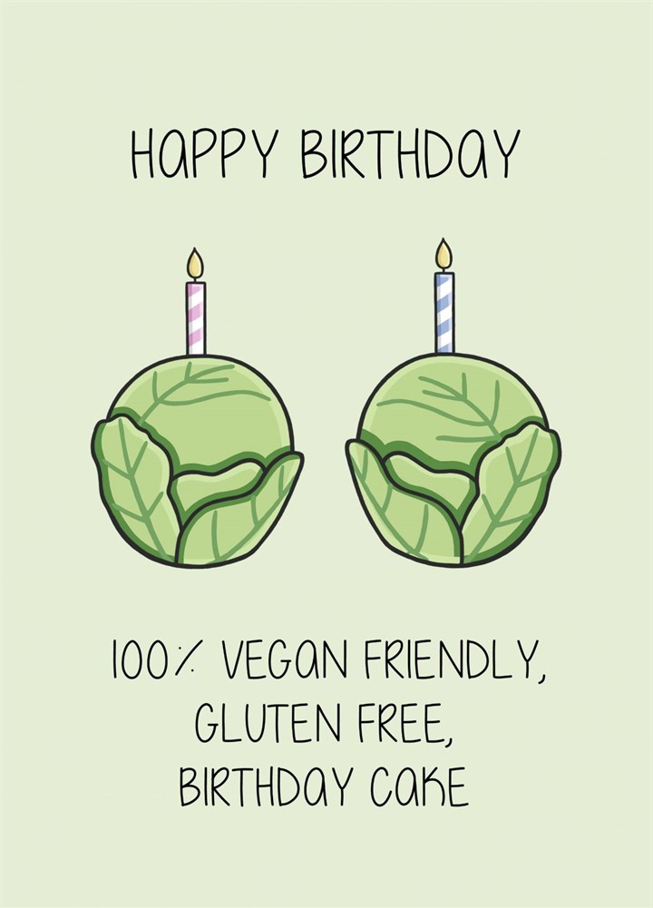 Vegan Friendly, Gluten Free Birthday Card
