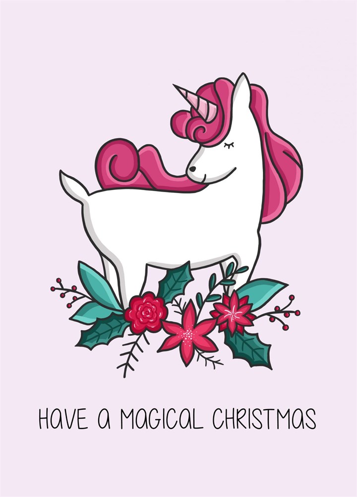 Magical Christmas Unicorn Card