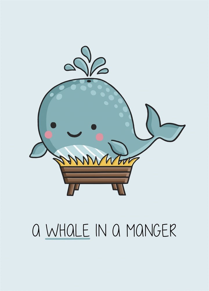 Whale In A Manger Card