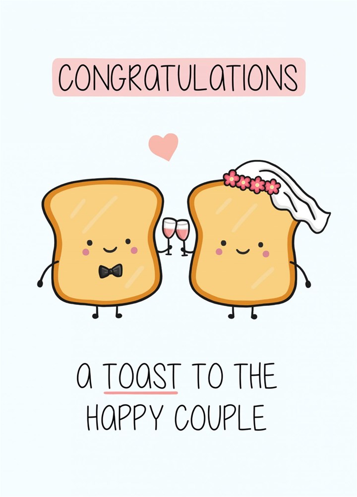 Toast To Happy Couple Card