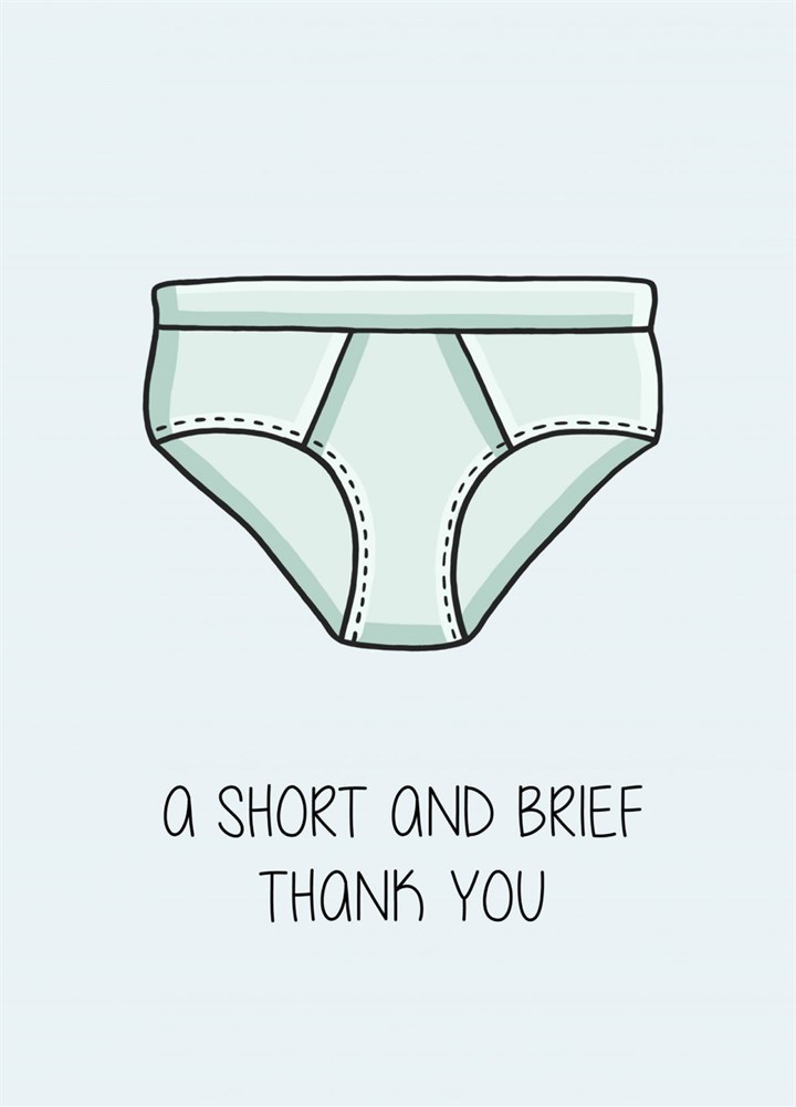 Short And Brief Thank You Card