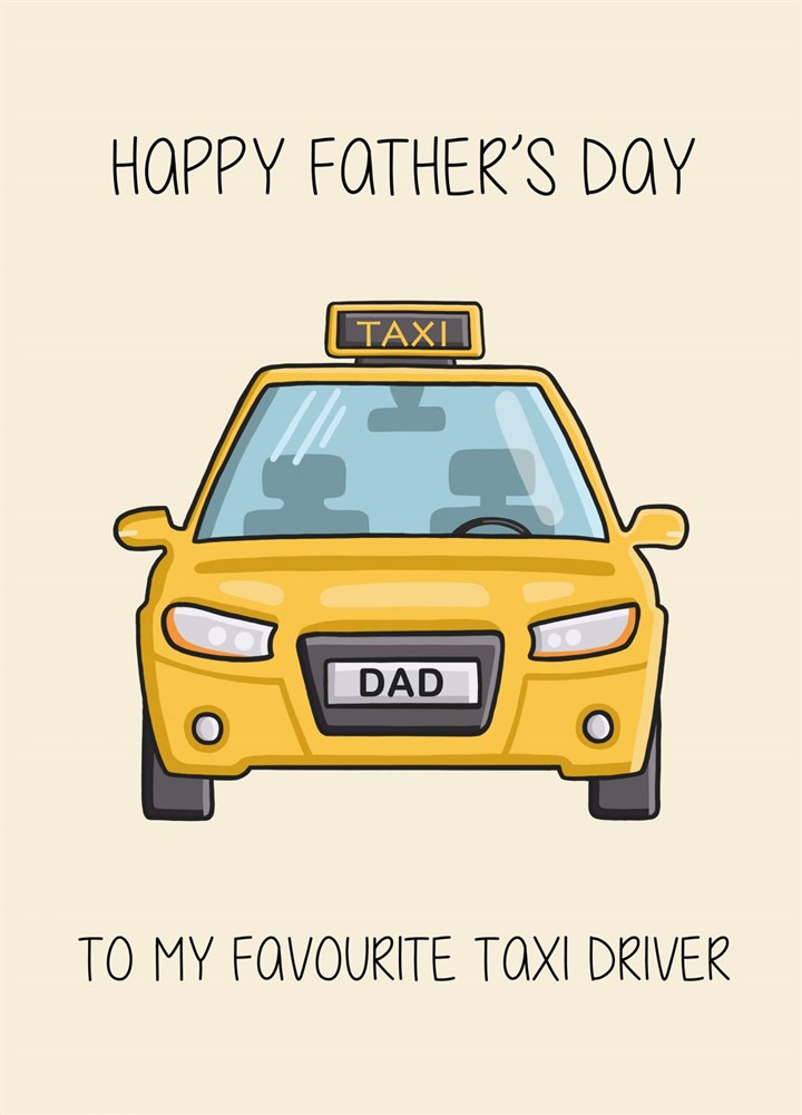 Dad Taxi Driver Card