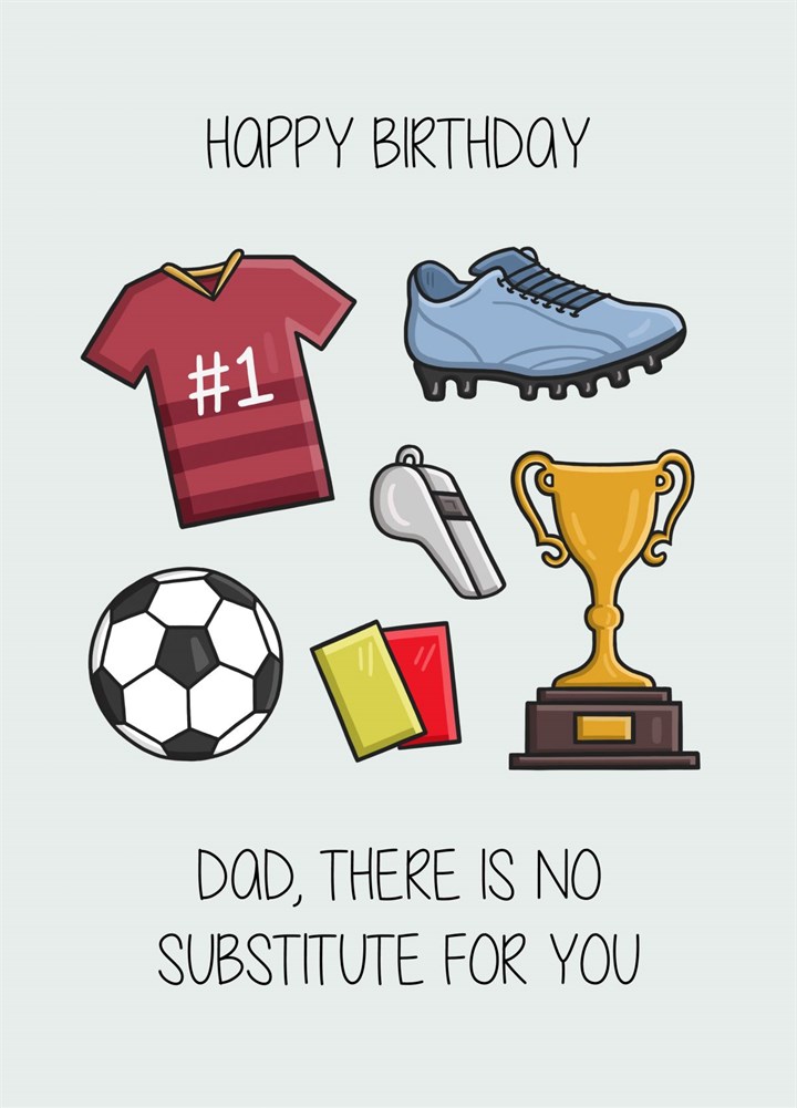 Dad Football Birthday Card