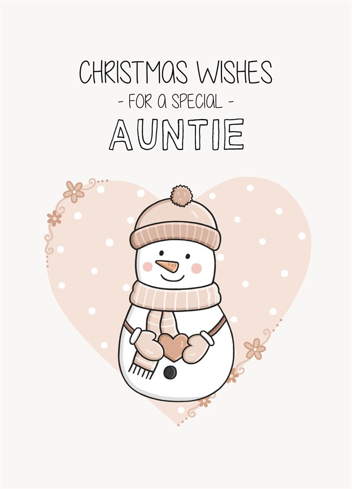 Special Auntie At Christmas Card