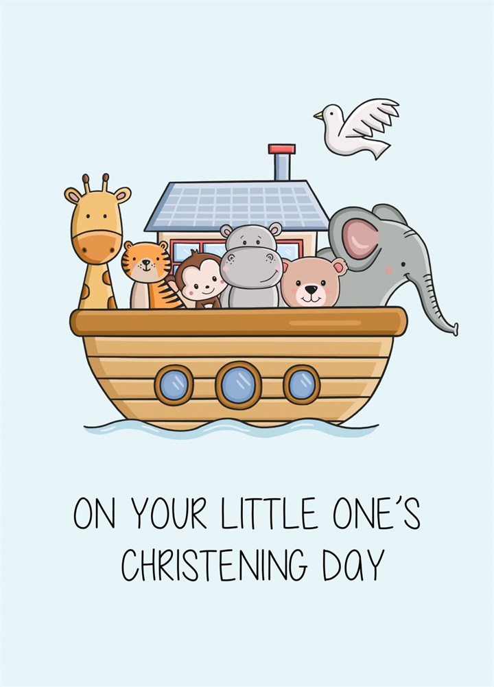 Christening Day Noah's Ark Card