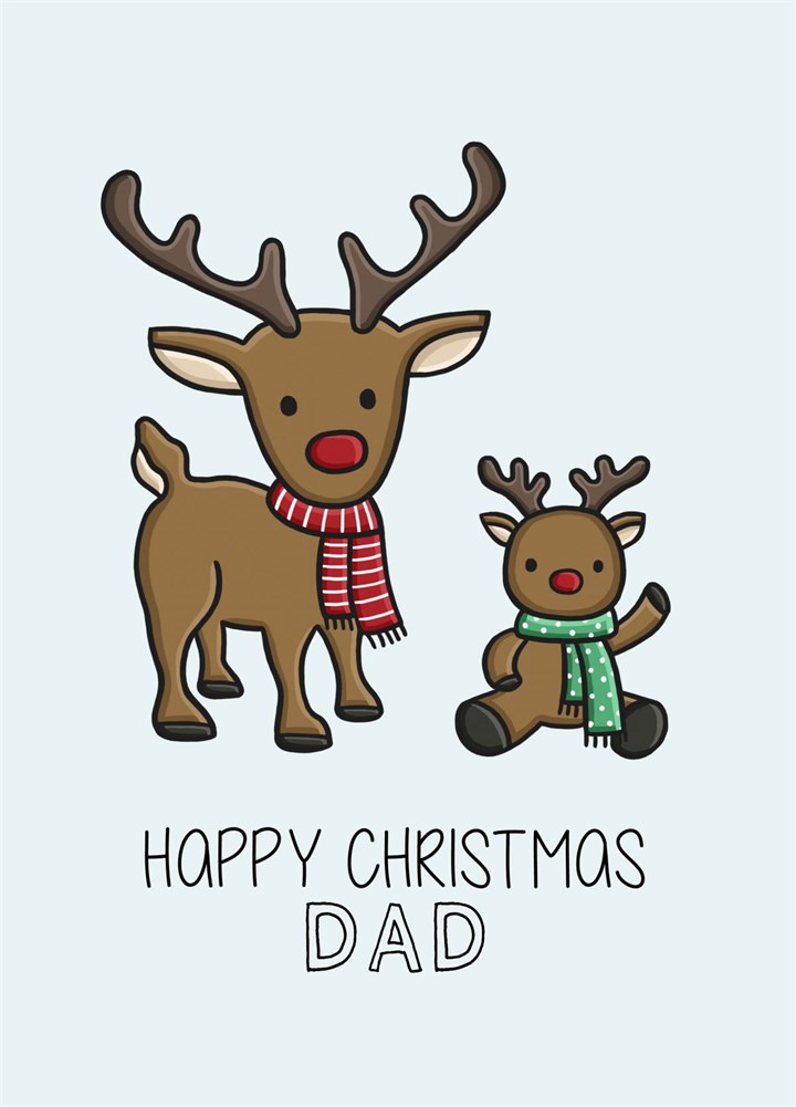 Christmas Reindeer Dad Card