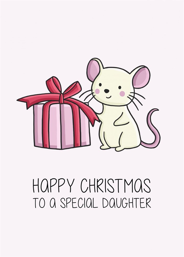 Christmas Mouse Special Daughter Card
