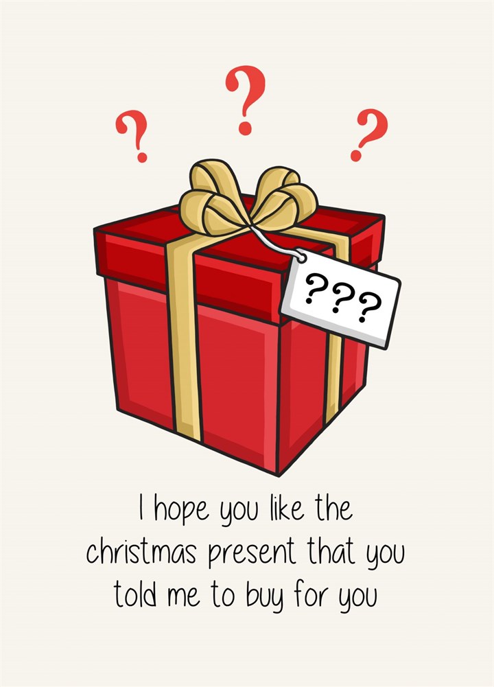 Surprise Christmas Present Card