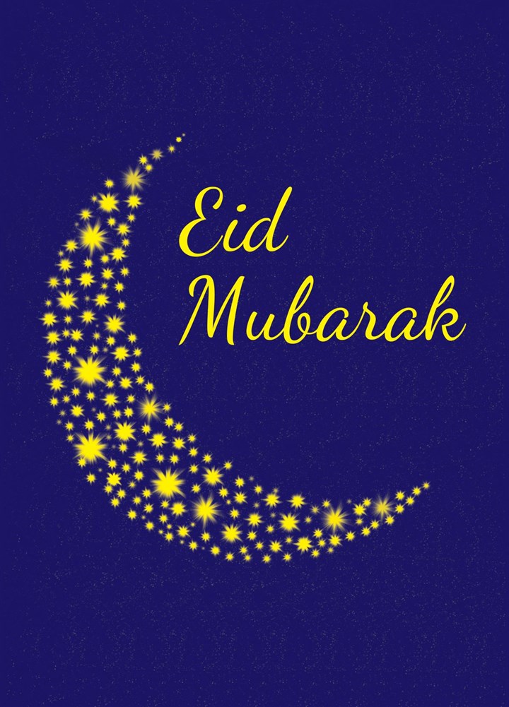 EID Mubarak Starlight Moon Card