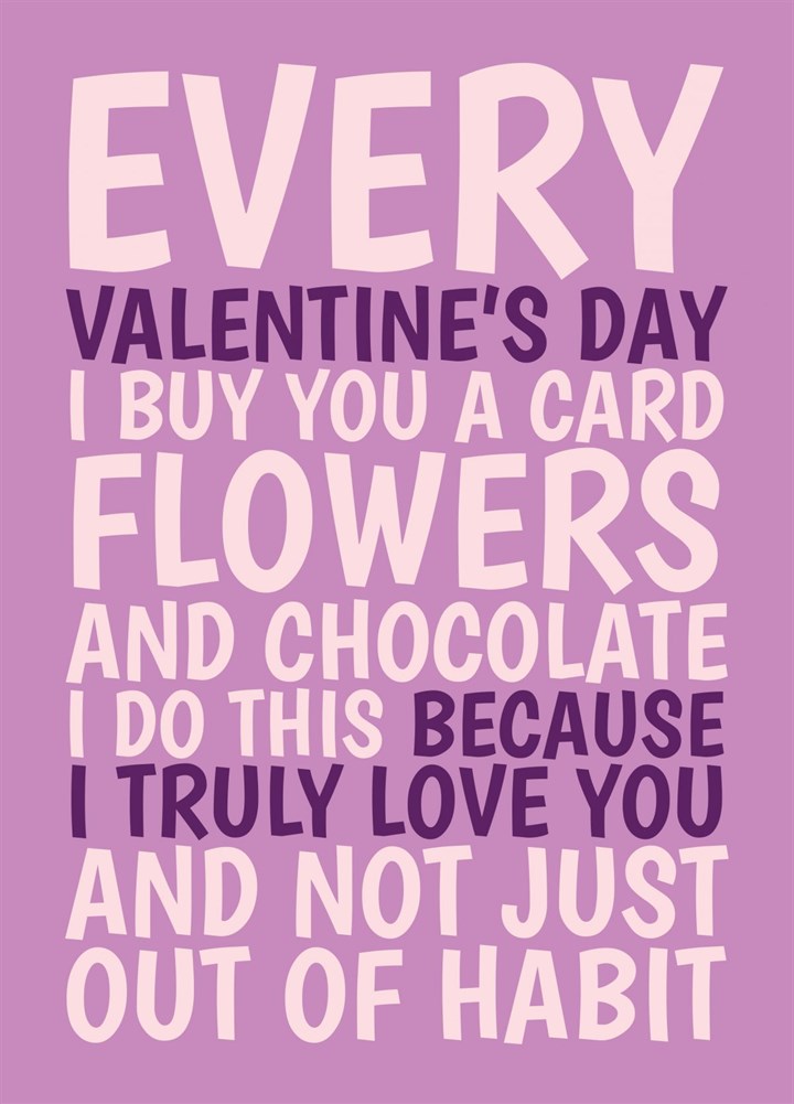 I Truly Love You Valentine's Card