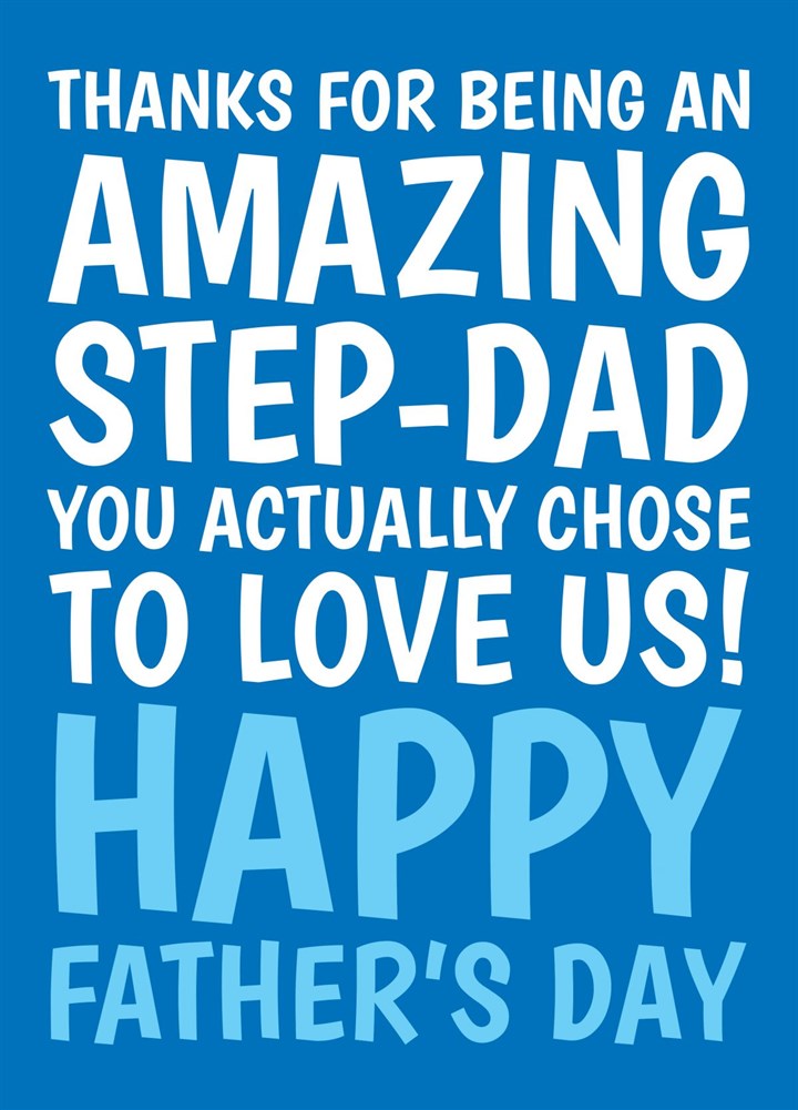Amazing Step-Dad Father's Day Card
