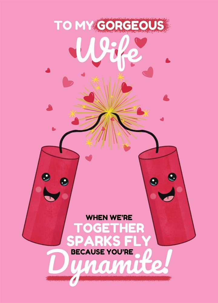 Kawaii Dynamite Wife Happy Valentine's Day Card