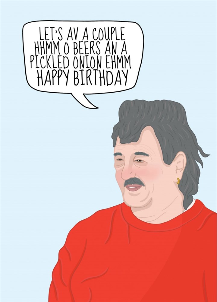Funny Clarkson's Farm Birthday Card, Beers And Pickled Onion