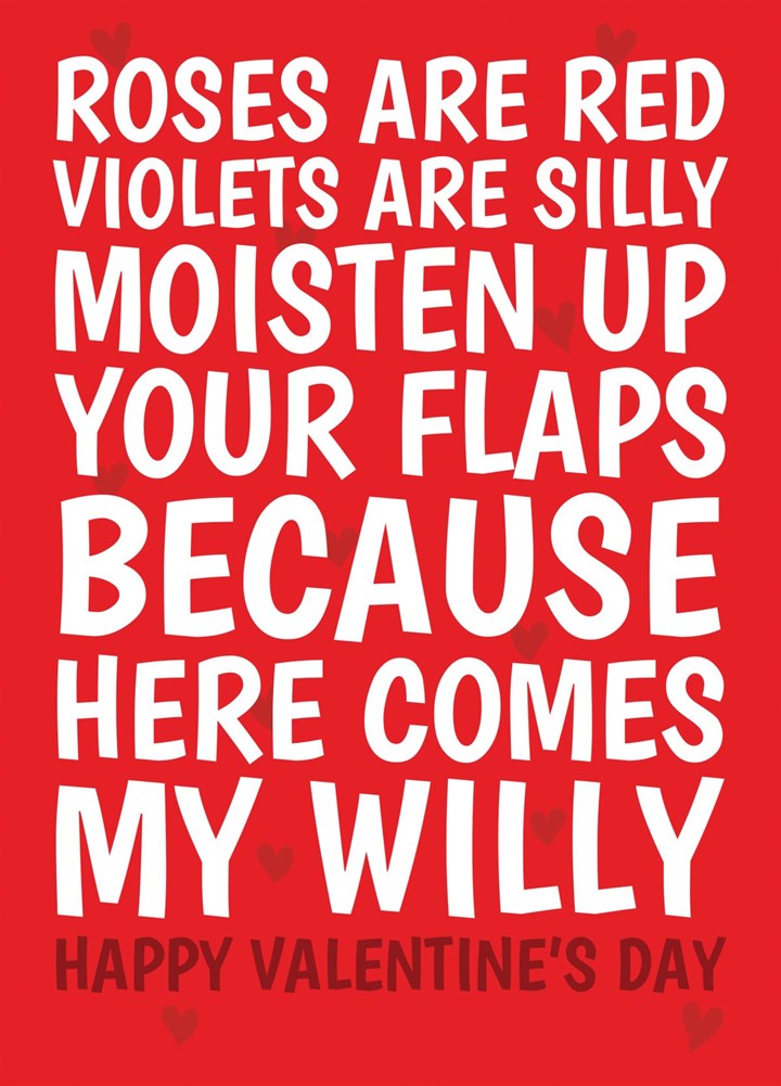 Here Comes Willy Valentine's Day Card