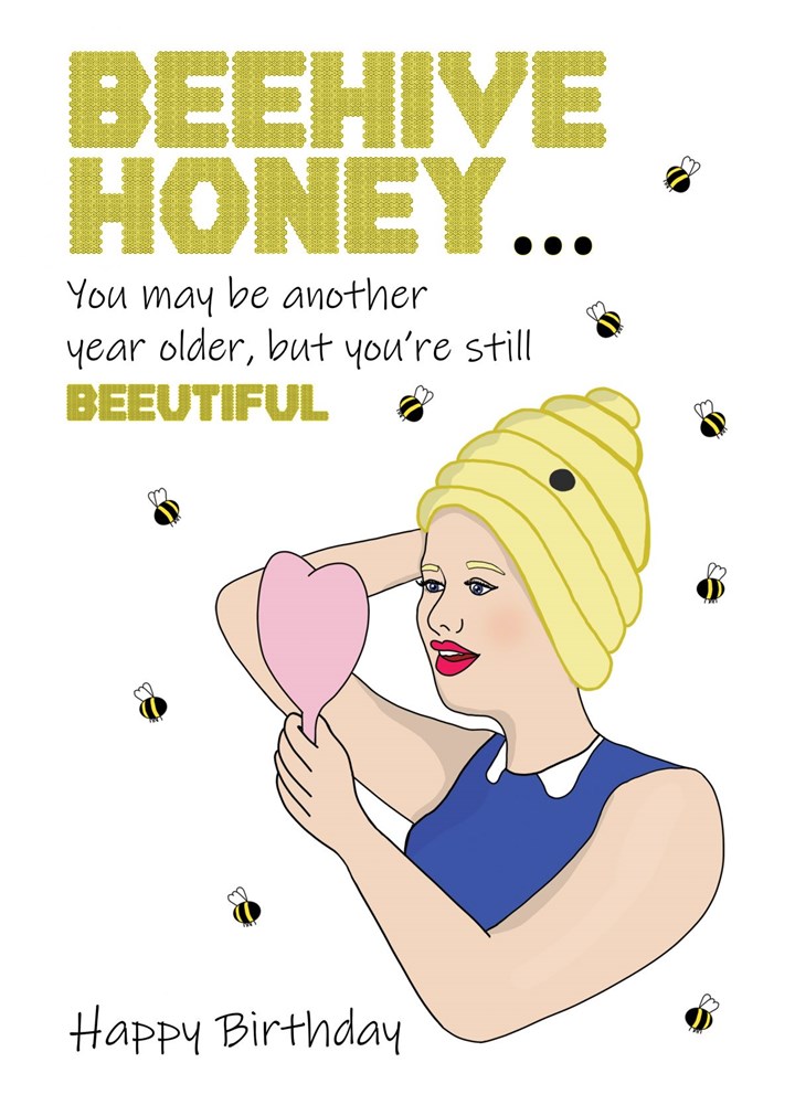 Beehive Honey Happy Birthday Card