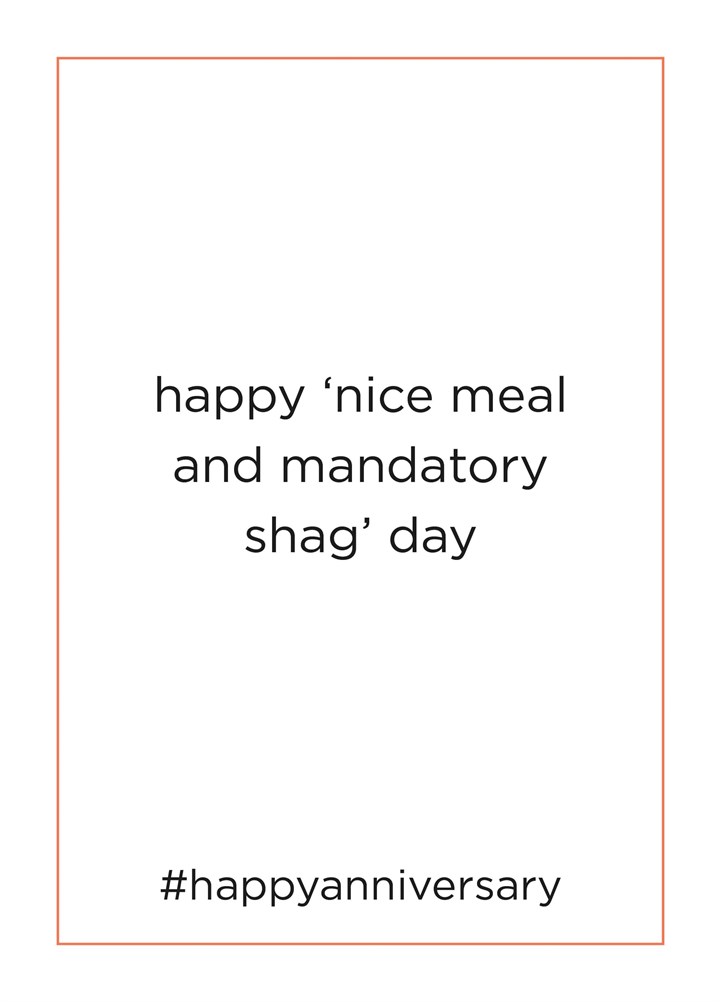 Mandatory Shag Day Card