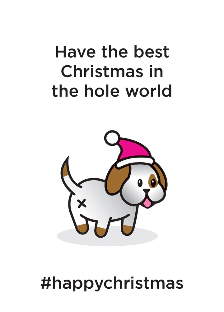 Best Christmas In The Hole World Card