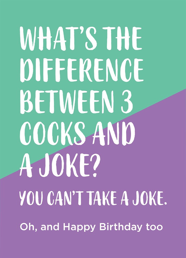 Difference Between 3 Cocks Card