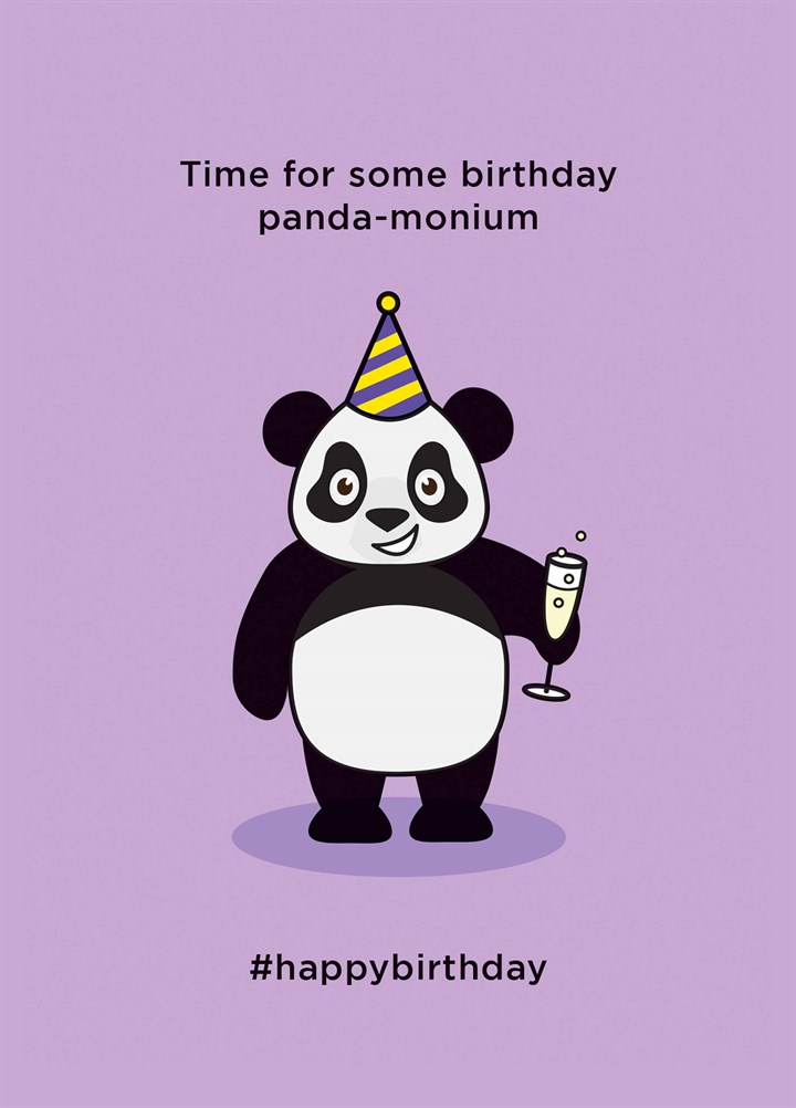 Birthday Panda-Monium Card