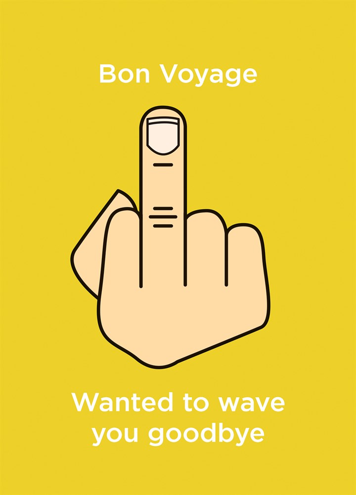 Bon Voyage Finger Card