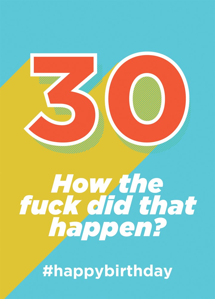 30 How The Fuck Card