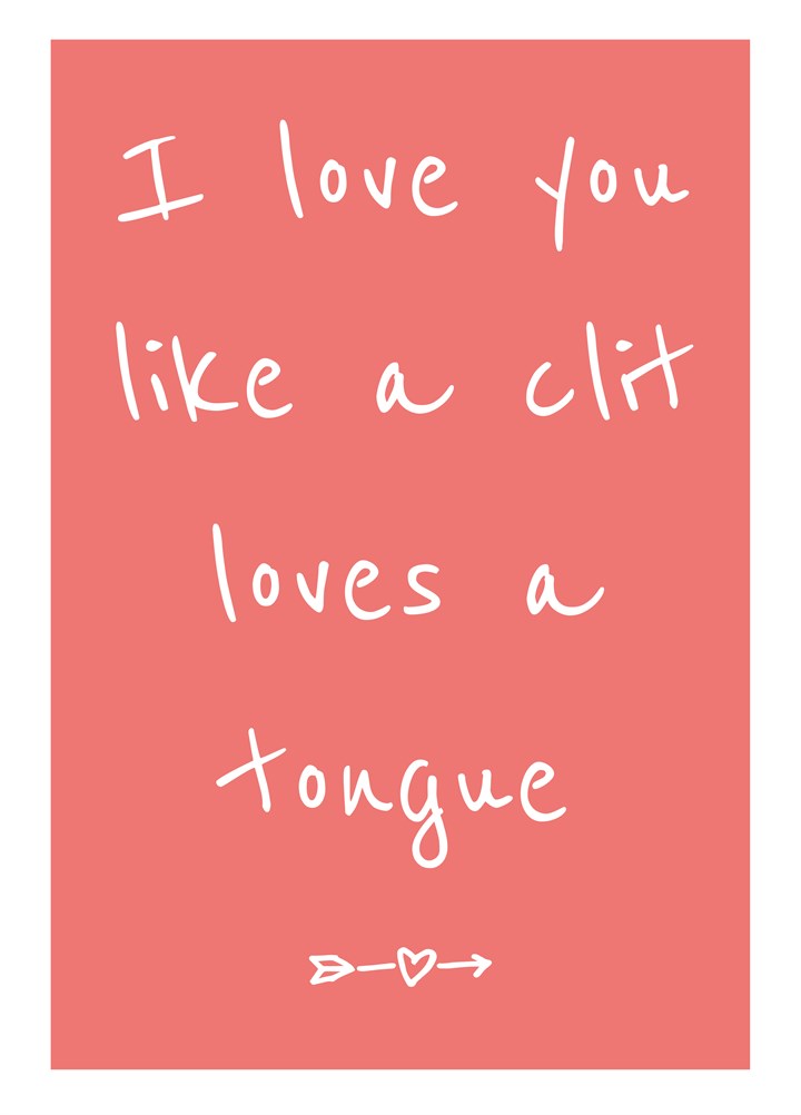 Clit Loves A Tongue Card