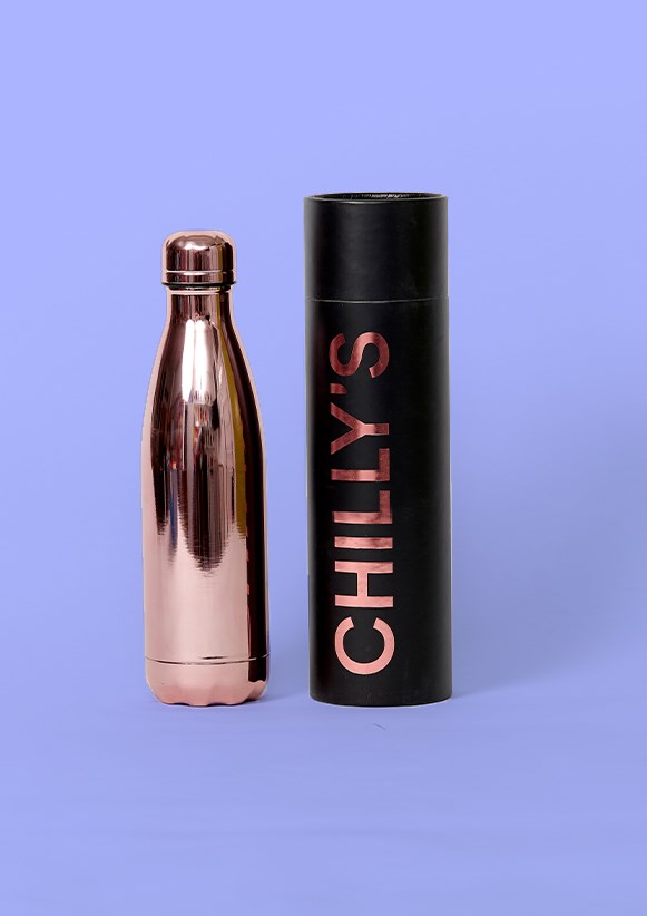 Rose Gold Chrome Chilly's 24 Hour Drinks Bottle
