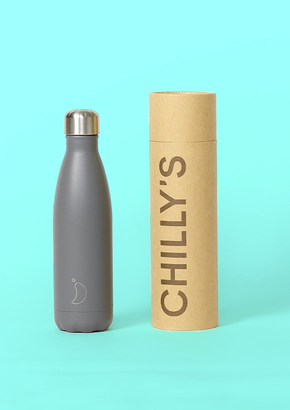 Monochrome Grey 500ml Chilly's Bottle