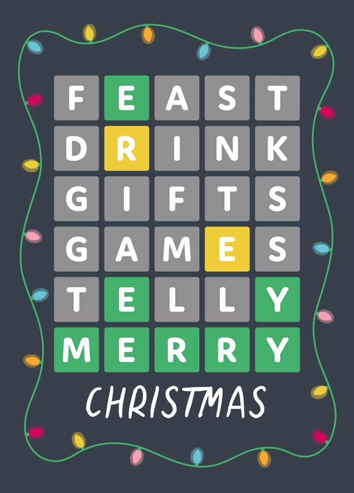 Wordle Merry Christmas Card