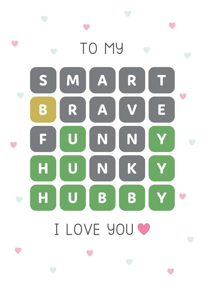 Wordle Hubby Card