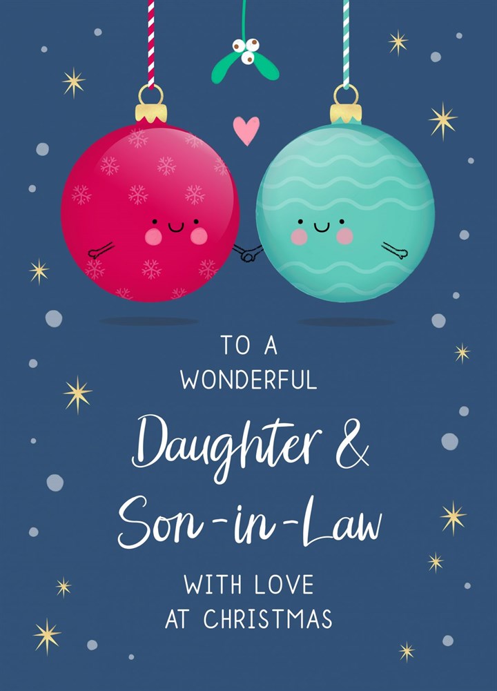 Wonderful Daughter & Son-in-Law Christmas Card