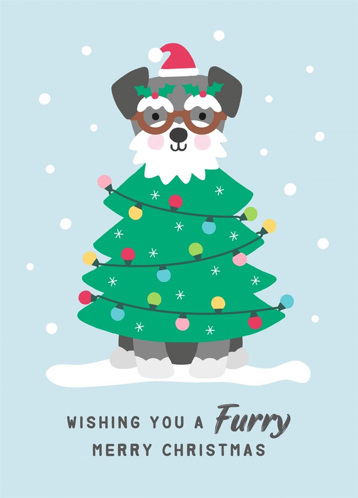 Wishing You A Furry Merry Christmas Card